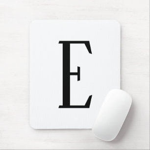 Mousepad Qualquer Letra   Preto e Branco ou Cores DIY