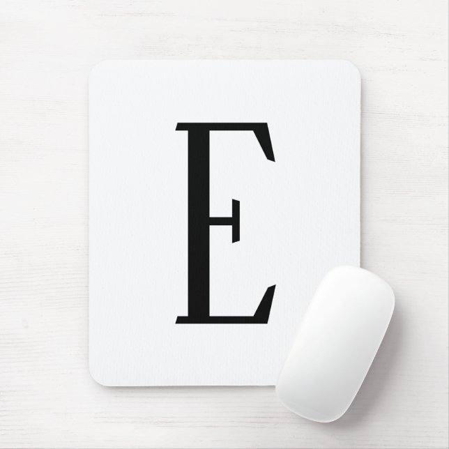 Mousepad Qualquer Letra | Preto e Branco ou Cores DIY (Com mouse)
