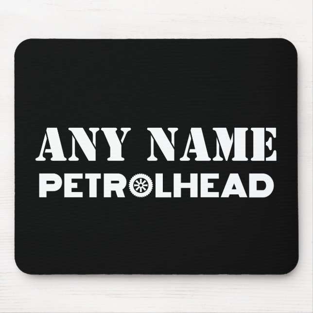 Mousepad Qualquer nome de Petrolhead Personalizada (Frente)