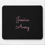 Mousepad Qualquer Nome | Legal Script Rosa Editável em Pret<br><div class="desc">Seu nome ou qualquer outro texto em um estilo elegante de escrevendo.</div>
