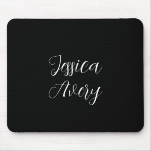 Mousepad Qualquer Nome   Script branco editável elegante em