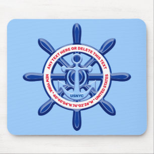 Mousepad Qualquer porto marítimo, navio, país personalizáve