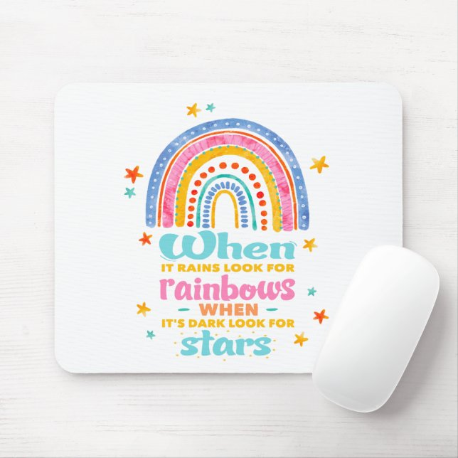 Mousepad Quando Chover Procure Os Arcos-Chuva (Com mouse)