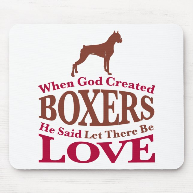 Mousepad Quando Deus Criou Boxers (Frente)