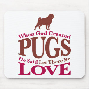 Mousepad Quando Deus Criou Pugs