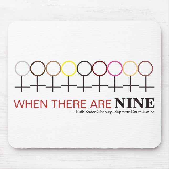 Mousepad Quando há nove citações de Ginsburg RBG (Frente)
