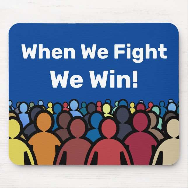 Mousepad Quando Lutamos, Ganhamos Harris Walz (Frente)