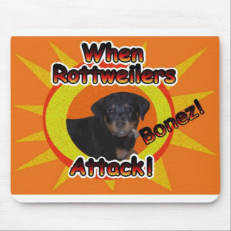 Mousepad Quando ossos do ataque de Rottweilers