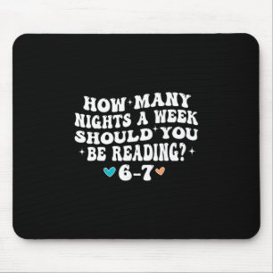 Mousepad Quantas Noites Lendo 67 Meme Engraçado Seis Sete T