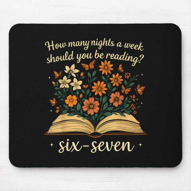 Mousepad Quantas Noites Por Semana Você Deve Ler 67 Mem (Frente)