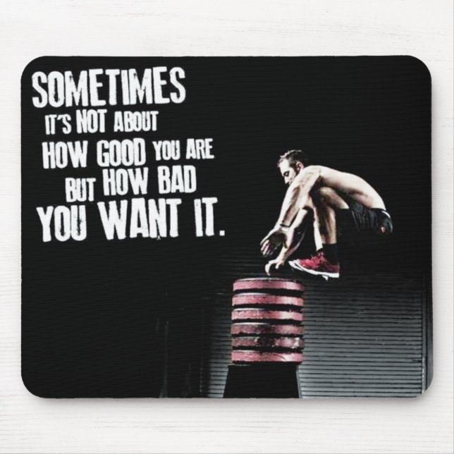 Mousepad Quão Ruim Você Quer - Motivação CrossFit (Frente)