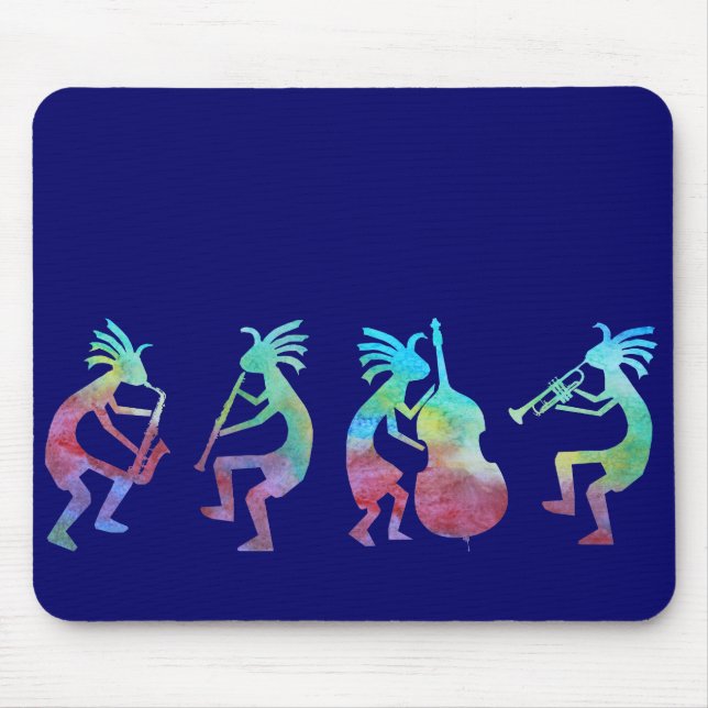 Mousepad Quarteto do jazz de Kokopelli (Frente)
