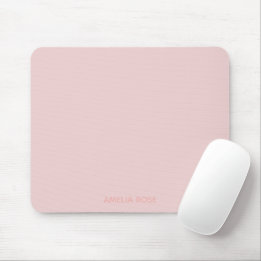 Mousepad Quartzo Personalizado Simples, Mas Bonito, Rosa a