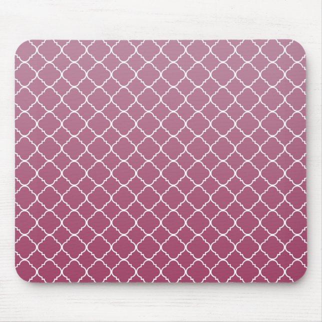 Mousepad Quatrefoil de Ombre Rosa (Frente)