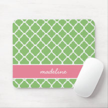 Quatrefoil Verde | Pré-disquete rosa e verde