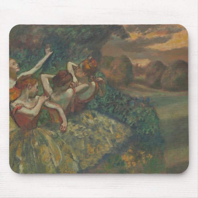Mousepad Quatro Dançarinas de Edgar Degas, Arte Fino de Bal (Frente)