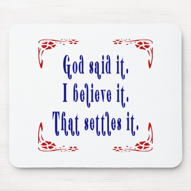 Mousepad Quatro Flores Que Deus Disse (Frente)