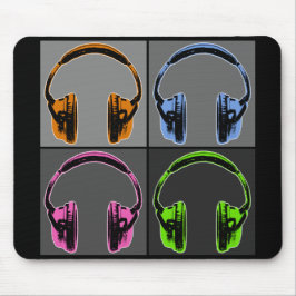 Mousepad Quatro Fones de ouvido Pop