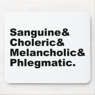Mousepad Quatro Humores Sanguine Choleric Flegm Melanchólic