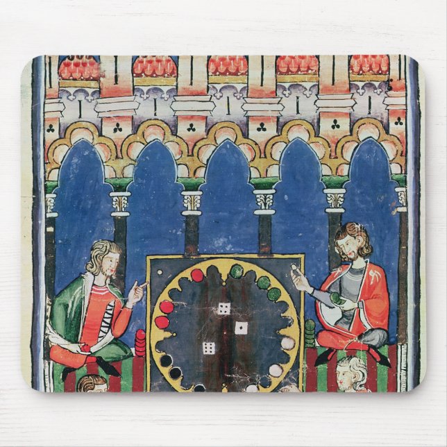 Mousepad Quatro jogadores árabes da gamão (Frente)