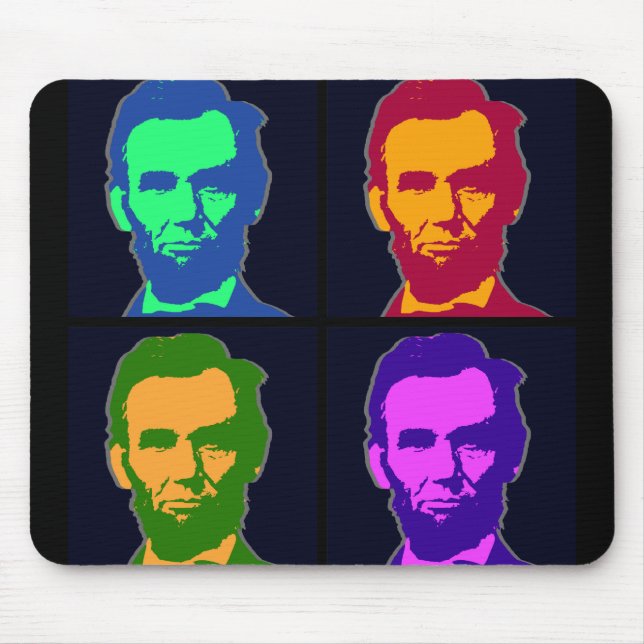 Mousepad Quatro Pop Art Abraham Lincolns (Frente)