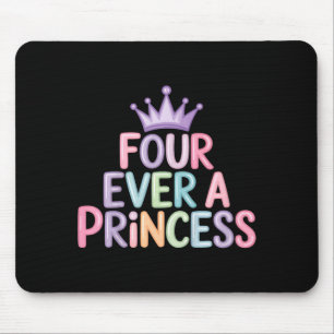 Mousepad Quatro uma princesa 4º aniversário meninas menina