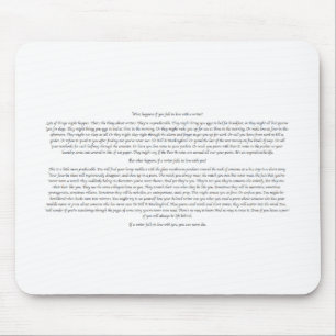 Mousepad Que acontece se você cai no amor com um escritor?