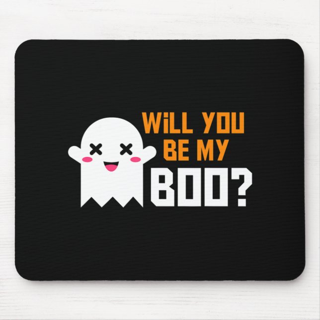 Mousepad Que Bonito Você Será Meu Fantasma De Boo Halloween (Frente)