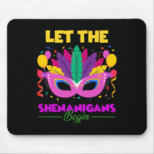 Mousepad Que Comece as Travessuras Carnaval Crianças Homens