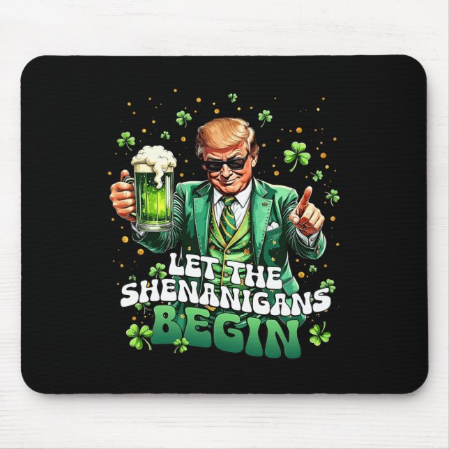 Mousepad Que os Shenanigans comecem a Rua engraçada de Patr (Frente)