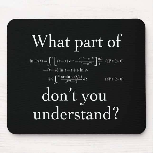 Mousepad Que parte de... Branco no escuro (Frente)
