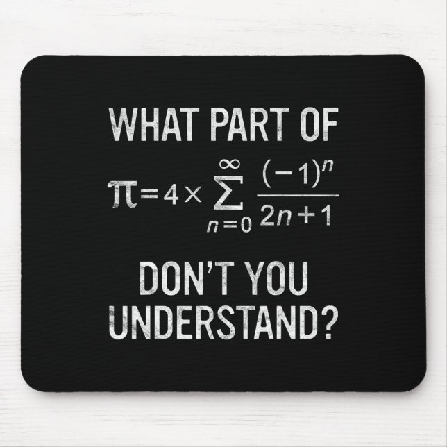 Mousepad Que parte de você não entende de Gift Math Equati (Frente)