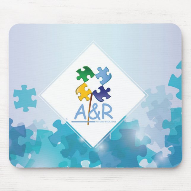 Mousepad Quebra Cabeça Azul (Frente)