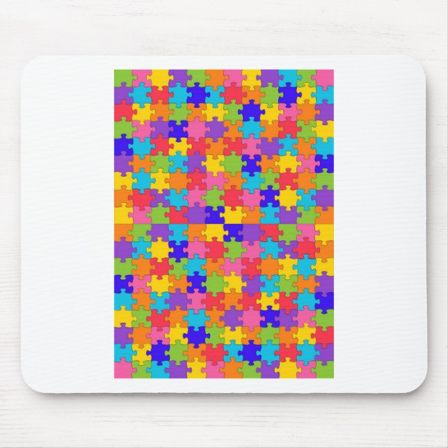 Mousepad quebra-cabeça de autismo (Frente)