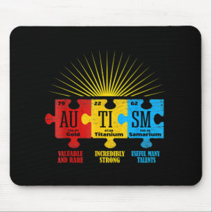 Mousepad Quebra-cabeça de consciência autista Elemento quím