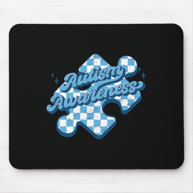 Mousepad Quebra-cabeça de conscientização sobre autismo fof (Frente)