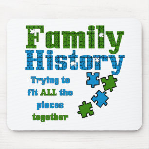 Mousepad Quebra-cabeça de Histórico da Família