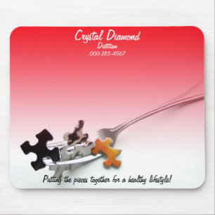 Mousepad Quebra-cabeça de saúde Conceito de Ombro Vermelho 