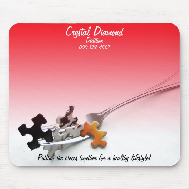 Mousepad Quebra-cabeça de saúde Conceito de Ombro Vermelho  (Frente)