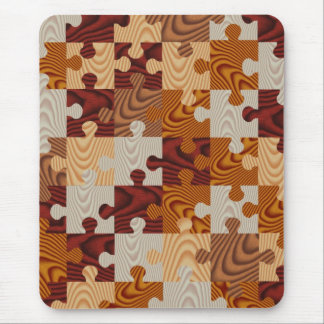 Mousepad Quebra-cabeça de serra de madeira