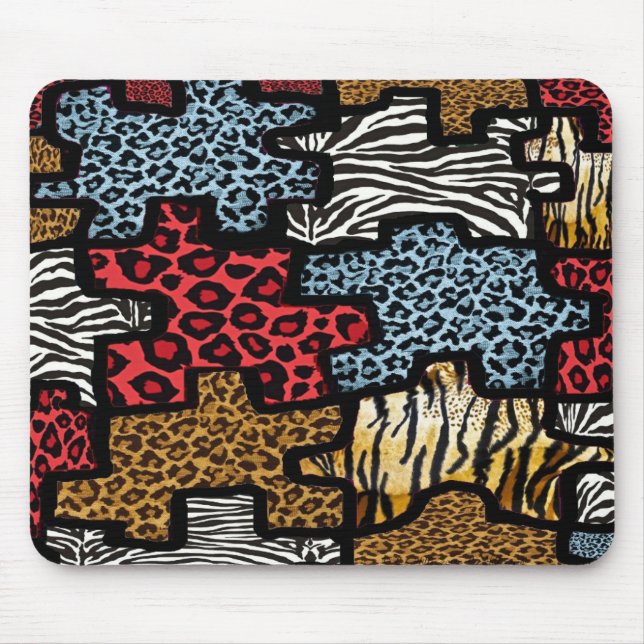 Mousepad Quebra-cabeça Estampa Animal Rockabilly RAB (Frente)