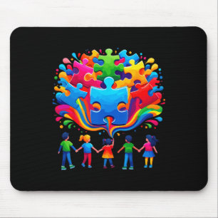 Mousepad Quebra-cabeça Fofo de Conscientização sobre Autism