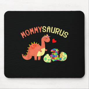 Mousepad Quebra-cabeça Mommysaurus dinossauro autismo consc
