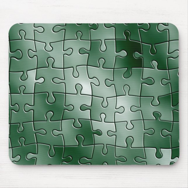 Mousepad Quebra-cabeça verde (Frente)