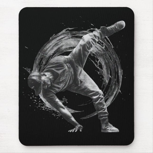 Mousepad Quebrar Estilo Urbano Movimento Monocromático (Frente)