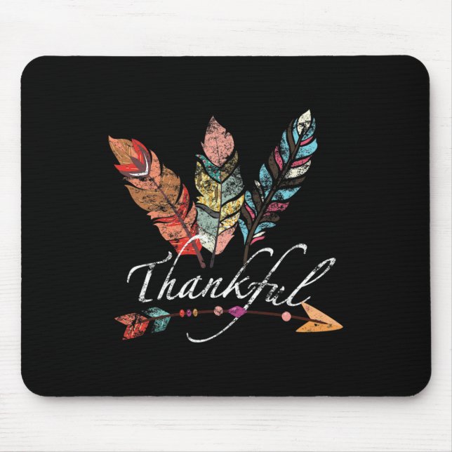 Mousepad Queda de Penas e Setas Agradecidas - Agradecimento (Frente)