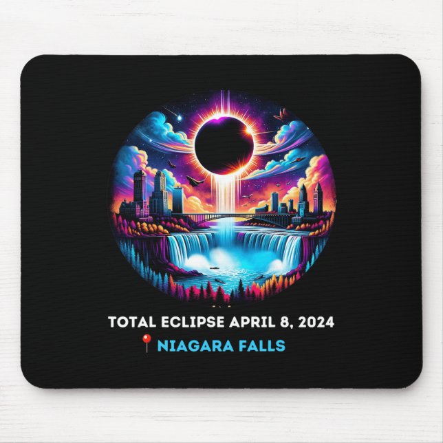 Mousepad Queda New York Ny Total Eclipse Solar abril 81 (Frente)