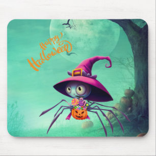 Mousepad Queda/outono/aranha/bruxa/halloween