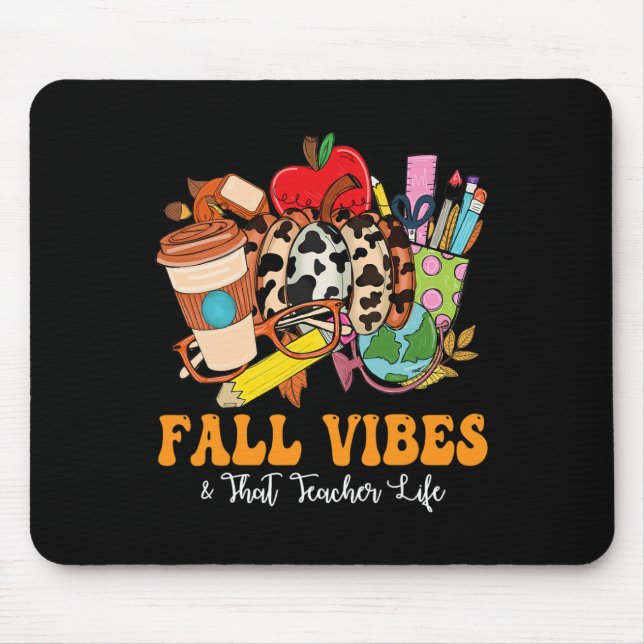 Mousepad Queda Vibes Que A Vida Do Professor Leopard Pumpki (Frente)