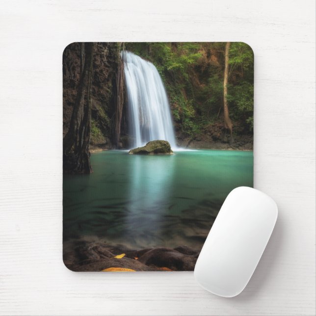 Mousepad Quedas | Erawan Waterfall, Tailândia (Com mouse)